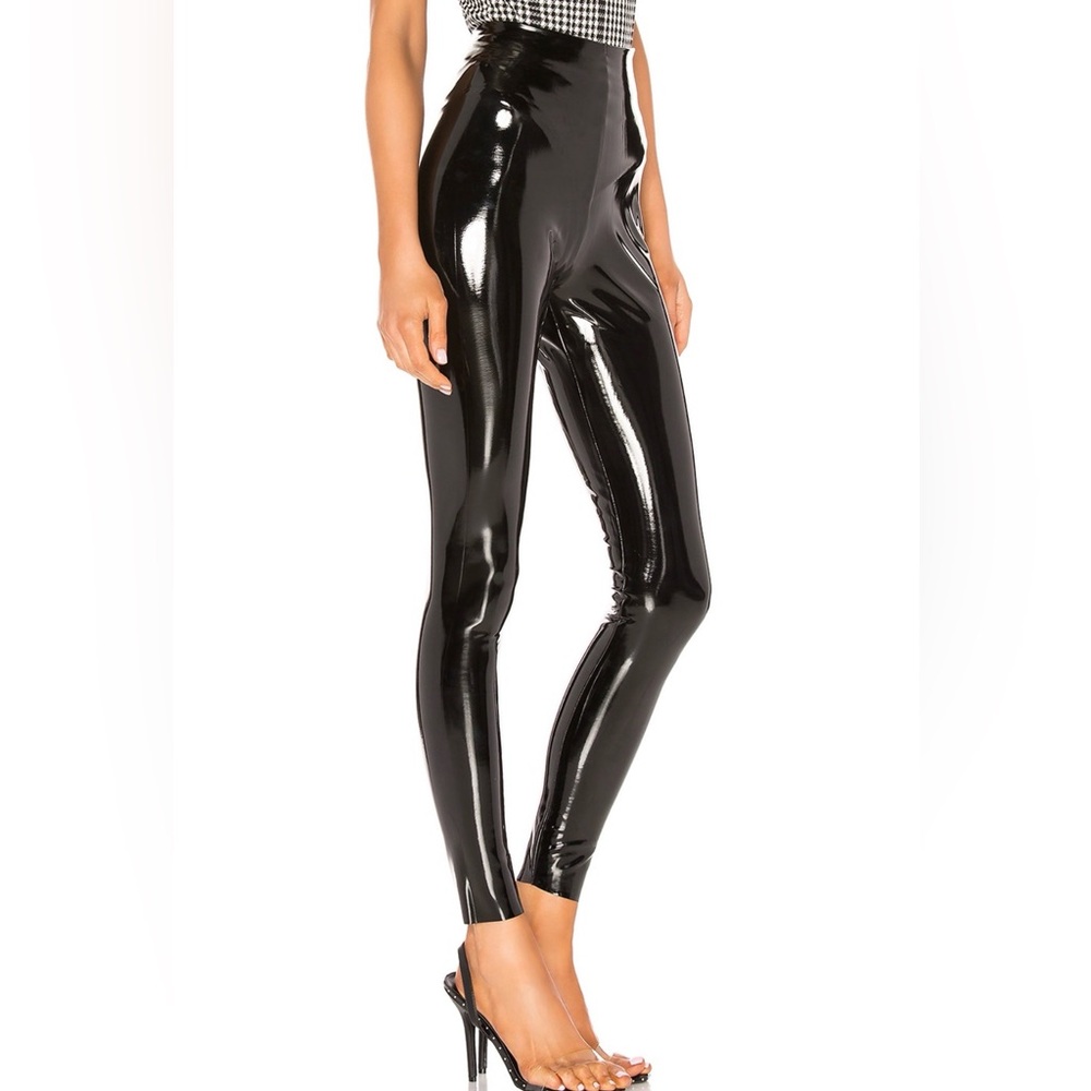 Commando Black Patent Leather High-Waist Leggings